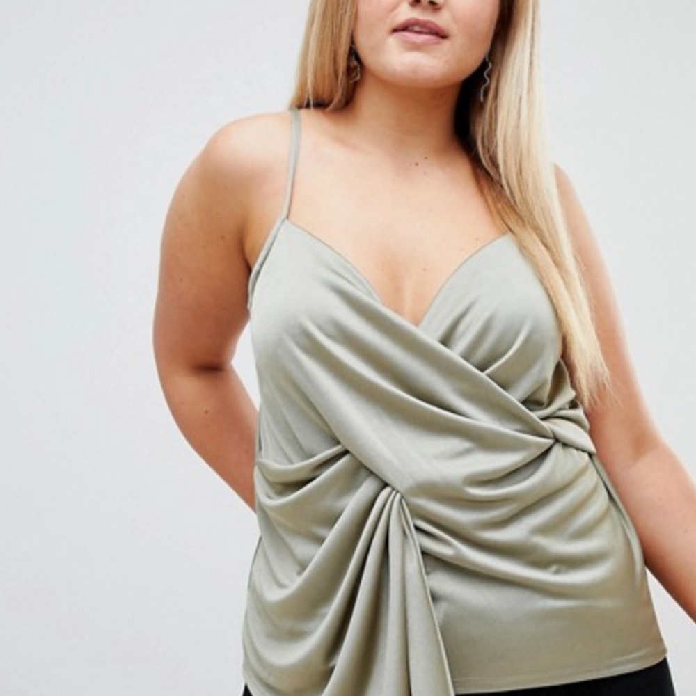 Asos Tall Cami Asymmetrical Hem Slinky